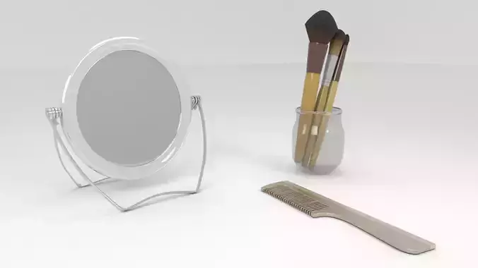 Mirror Comb and Brushes