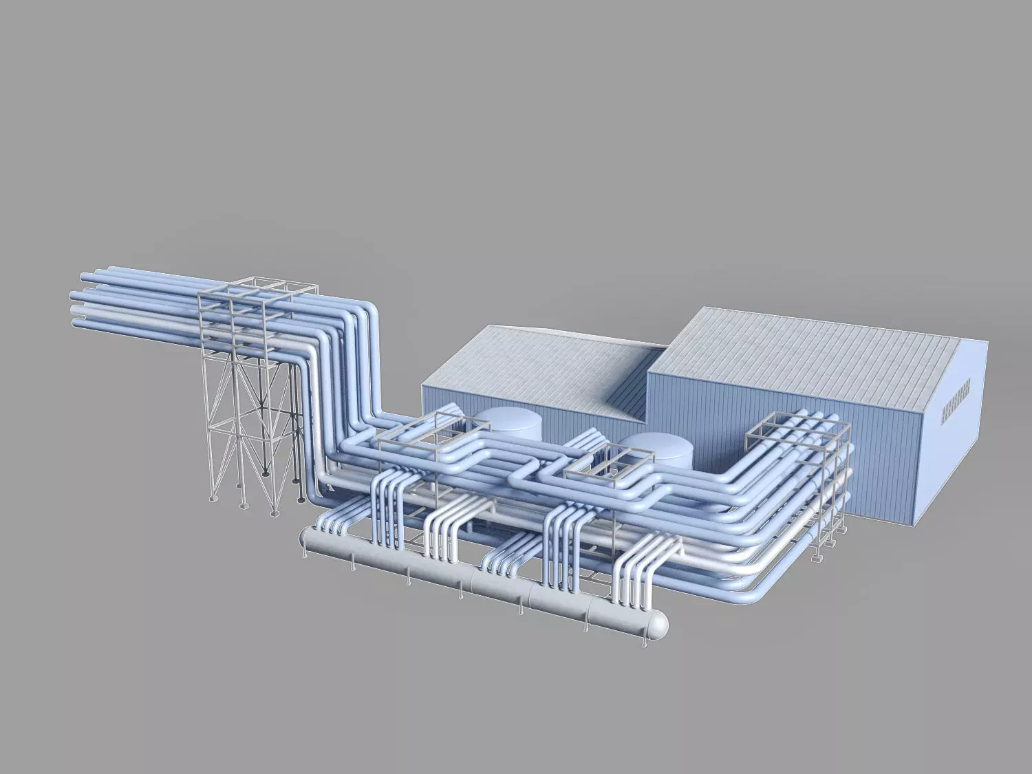 Industrial Building 3D model_0