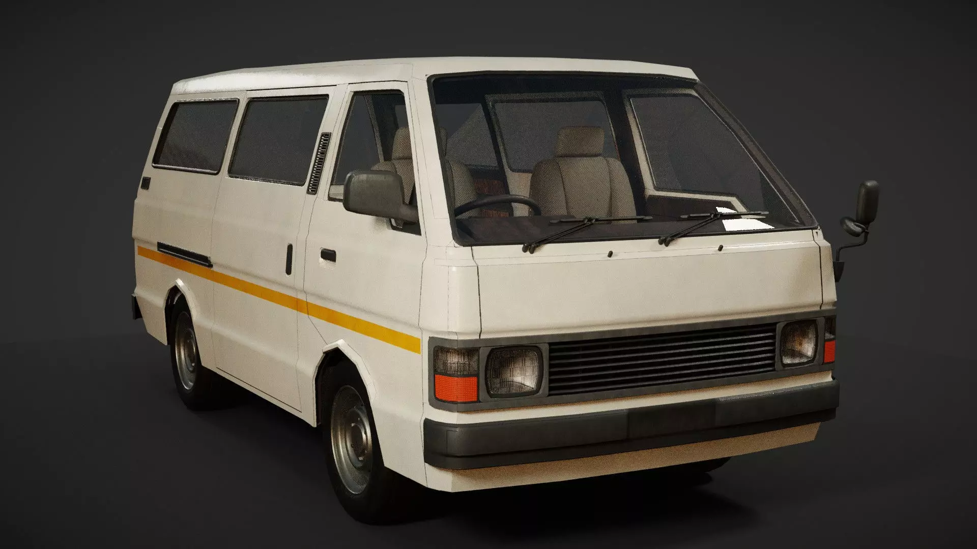 toyota hiace van Low-poly 3D model