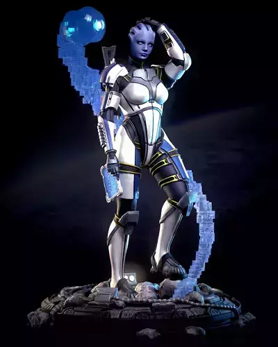 Mass Effect Fanart - Liara TSoni 3d print model Pose 1 3D print model