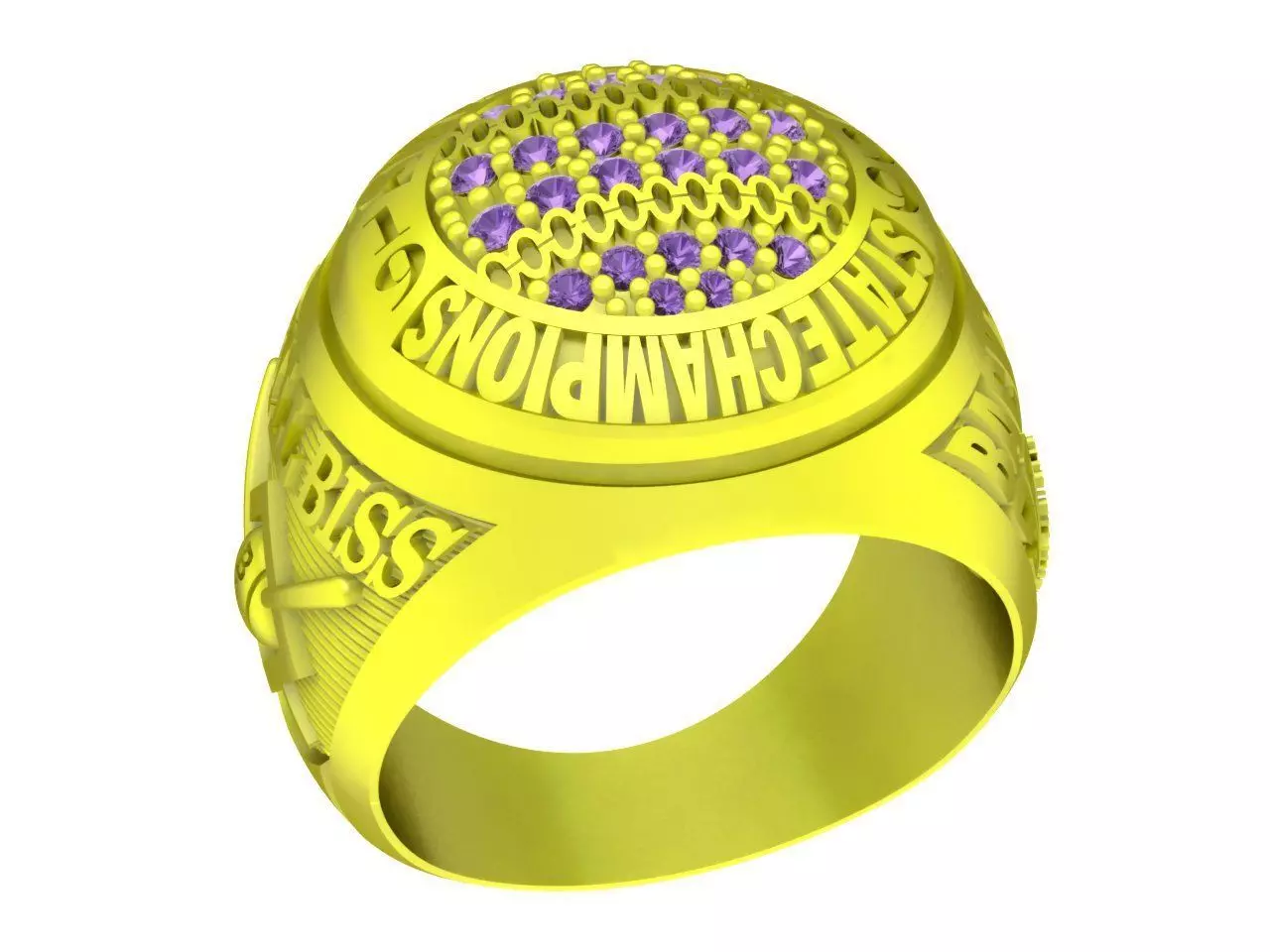 Luxury Championship Class Ring for Men 4494 3D print model