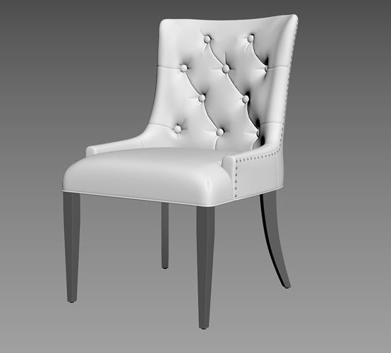 Burnett Vinyl Dining Side Chair 3D model 3