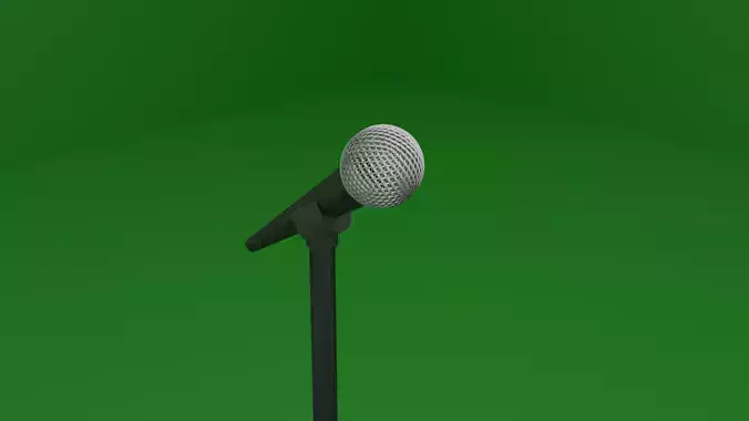 Wireless Microphone on Stand