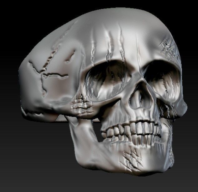 SKULL CALAVERA RING  3D print model_1