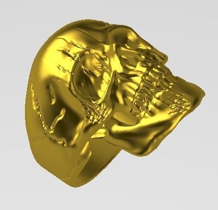 SKULL CALAVERA RING  3D print model_6