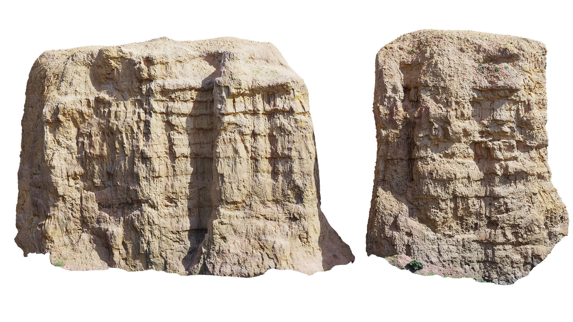 Desert Cliffs Rock Scan Collection Low-poly 3D model_3