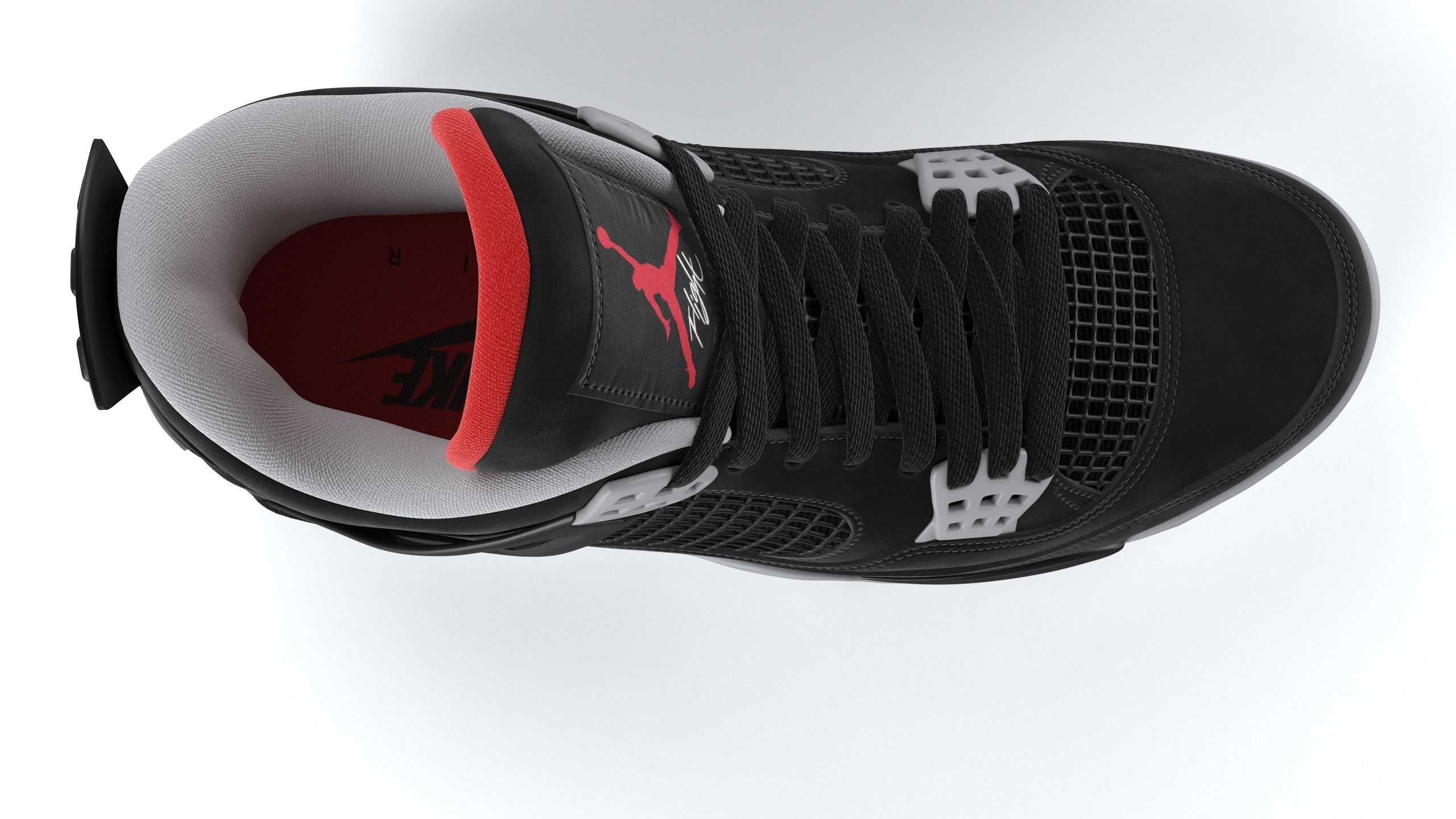 Jordan 4 Retro Bred PBR 3D model_4