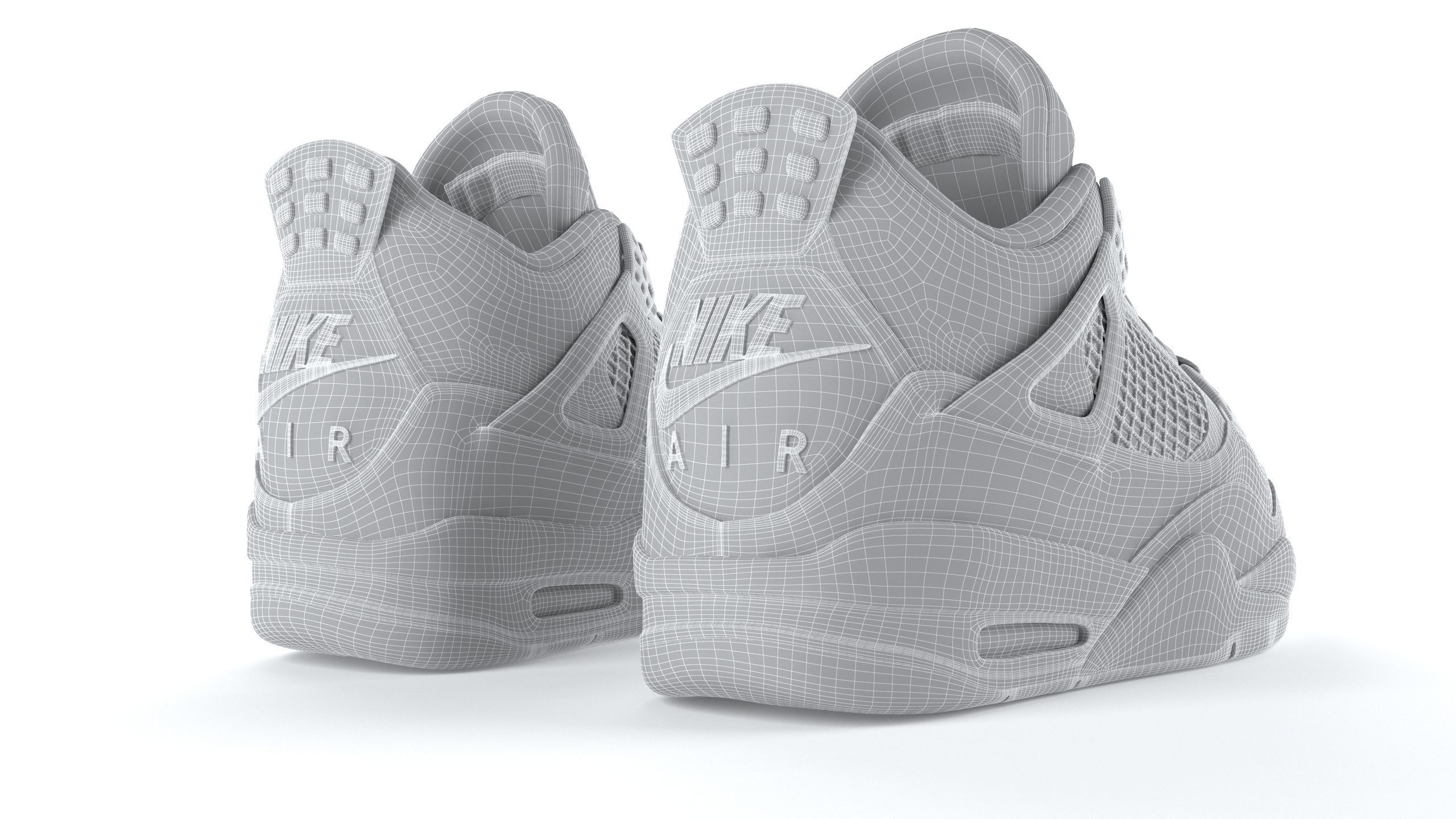 Jordan 4 Retro Bred PBR 3D model_14