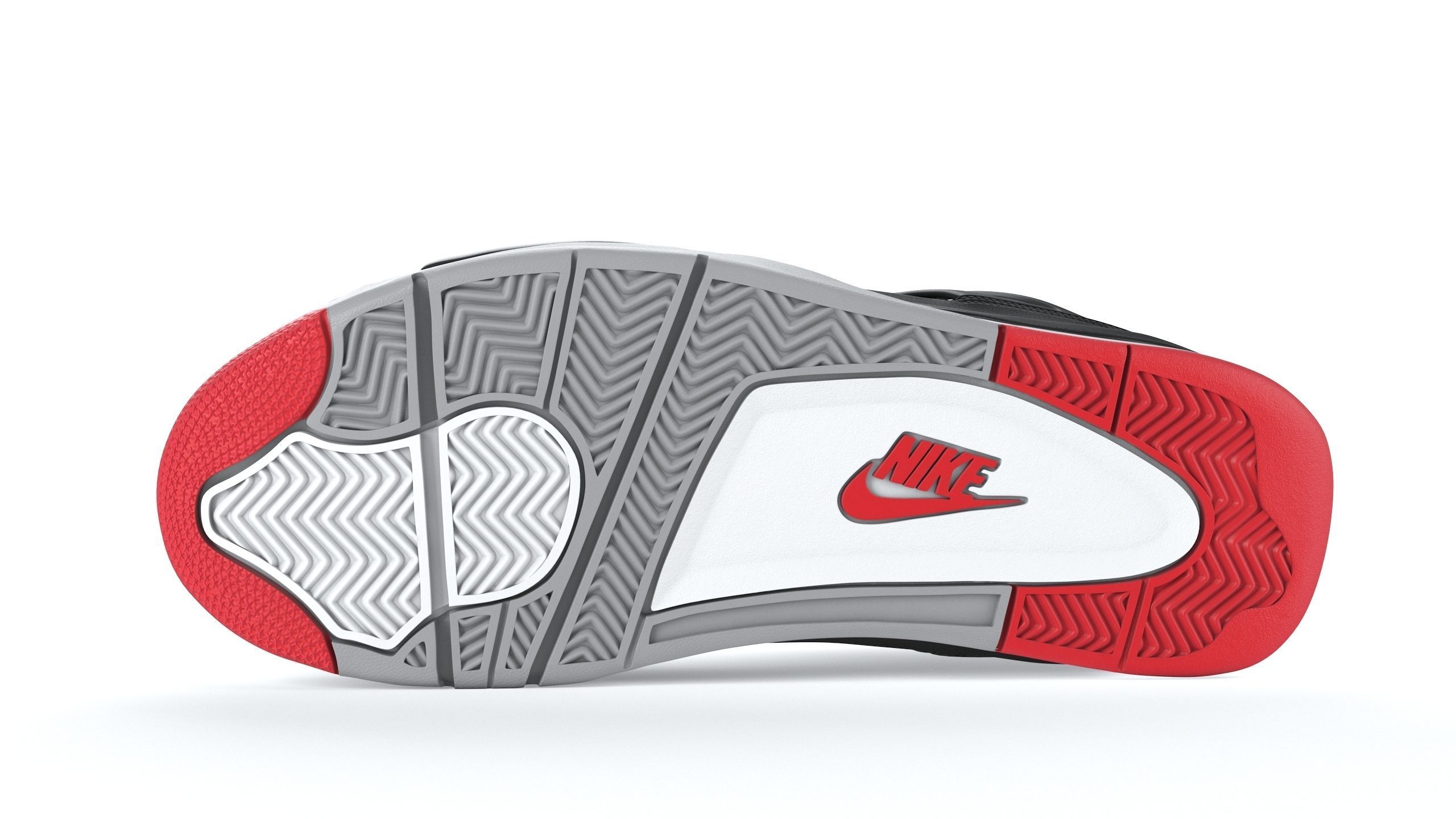 Jordan 4 Retro Bred PBR 3D model_9