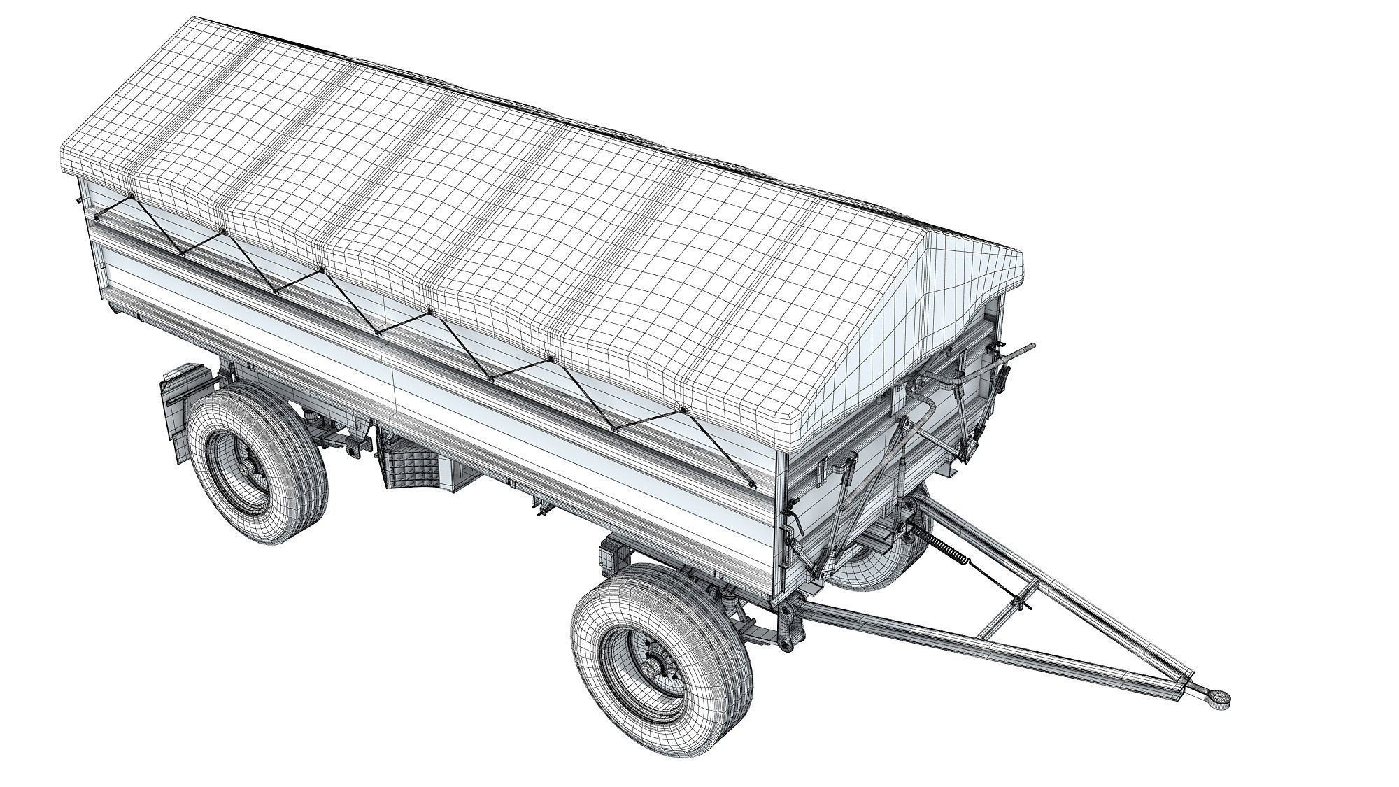 Farm Trailer 3D model_14
