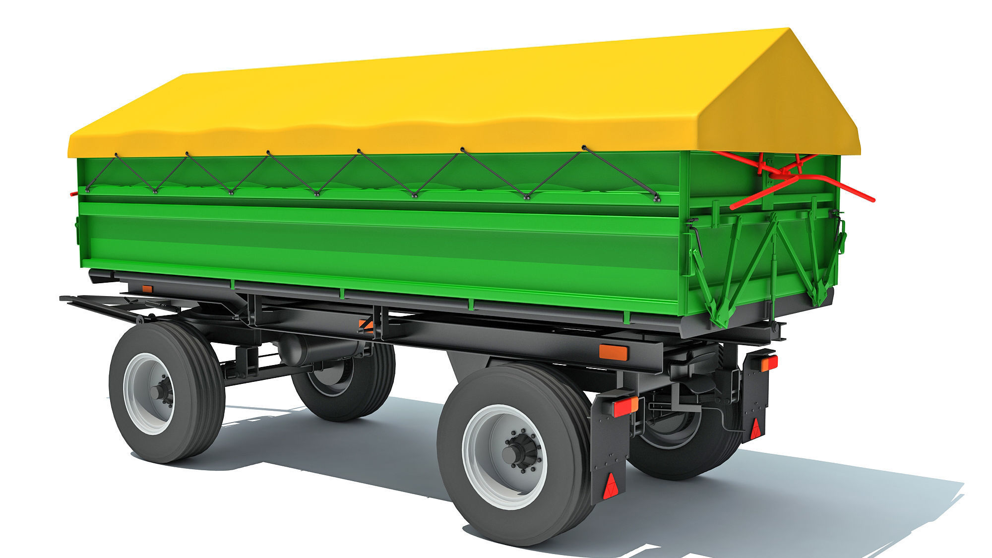 Farm Trailer 3D model_3