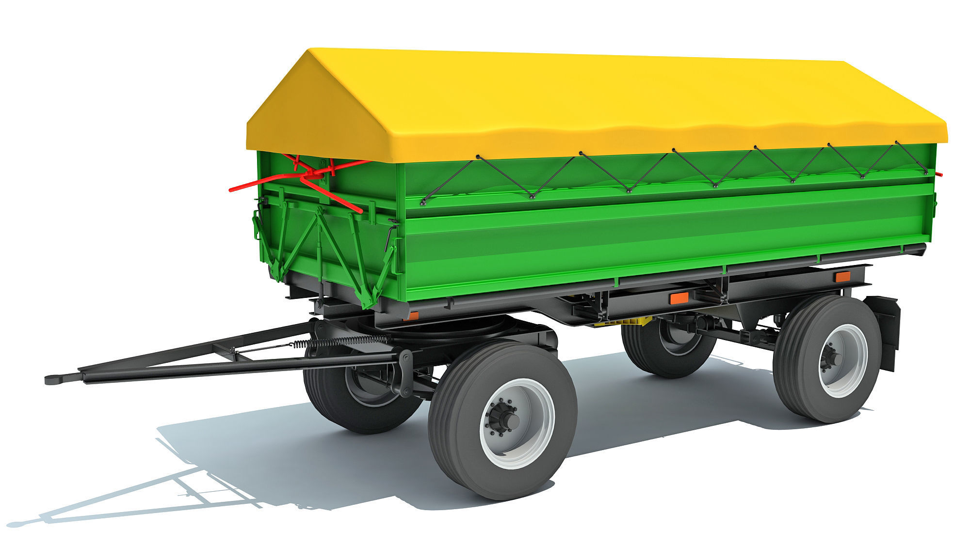 Farm Trailer 3D model_9