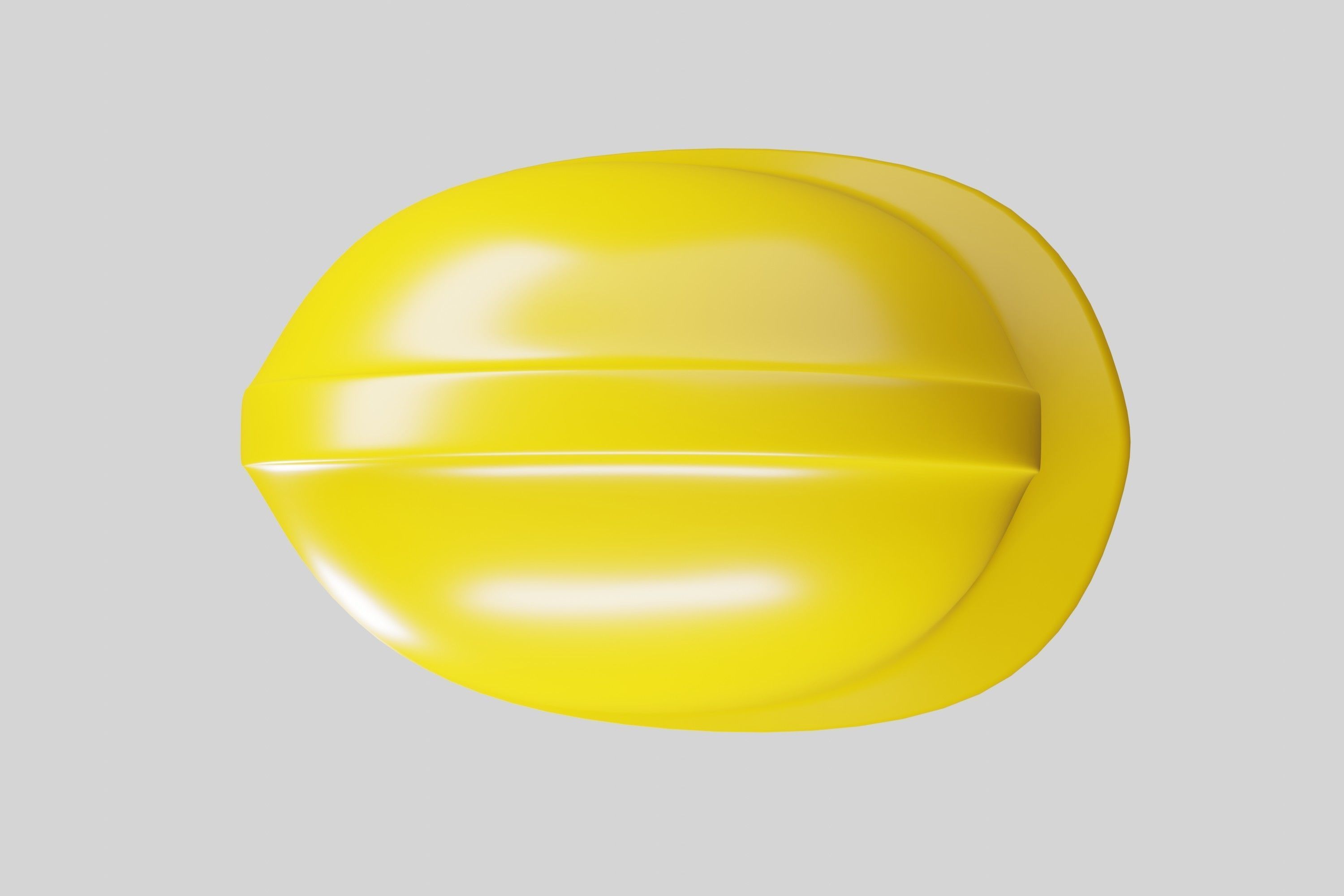 Construction yellow helmet 3D model_2