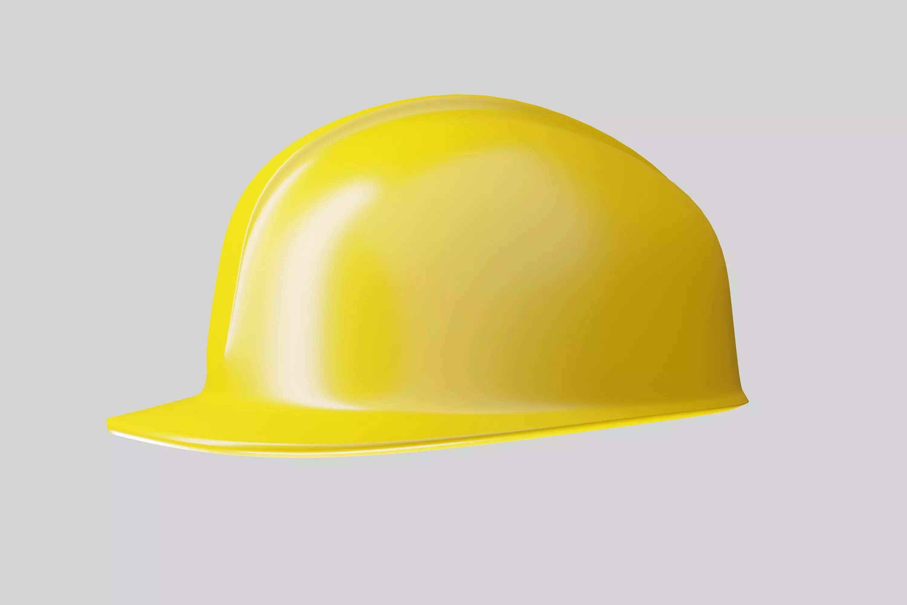 Construction yellow helmet 3D model_0