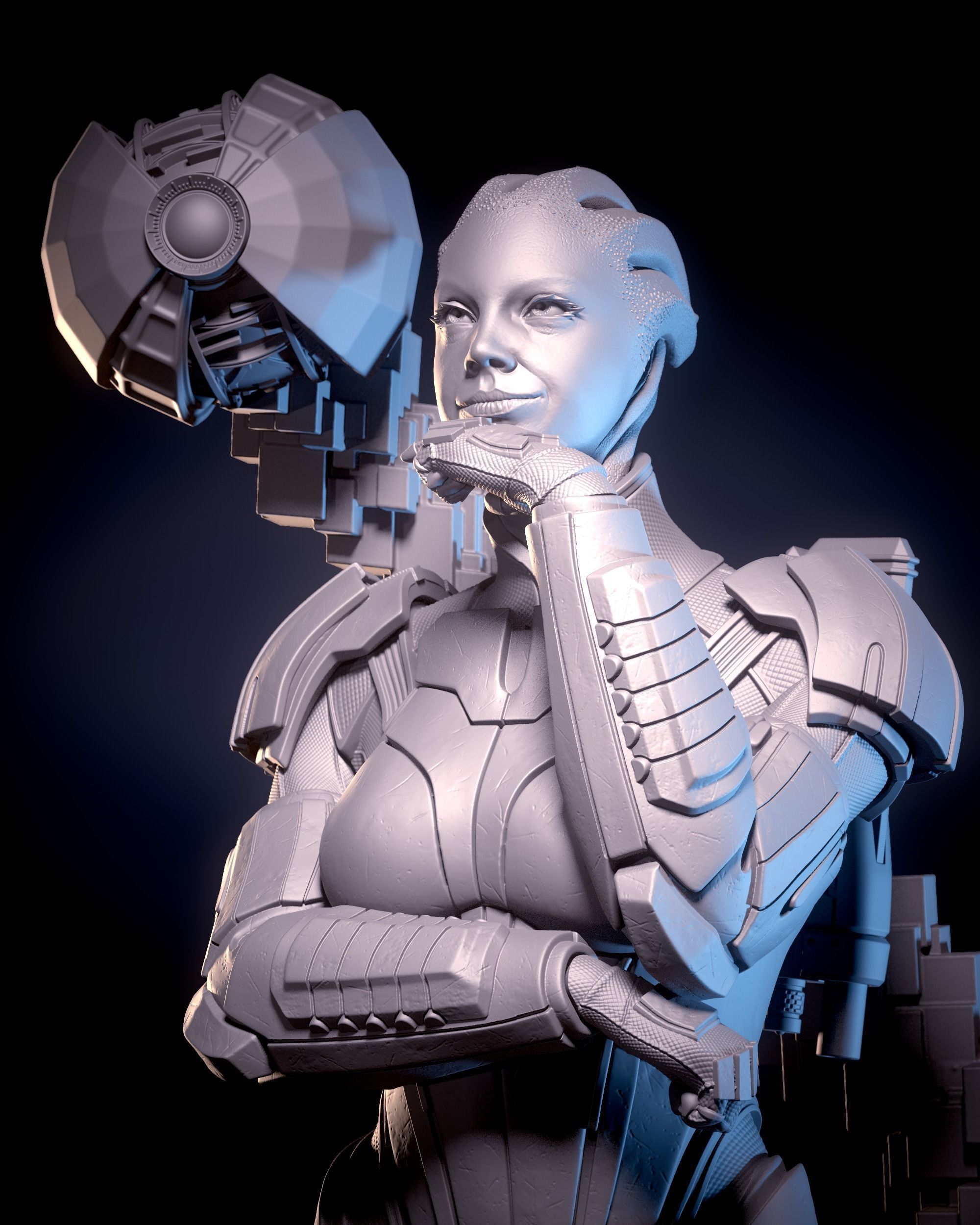 Mass Effect Fanart - Liara TSoni 3d print model Pose 2 3D print model_4