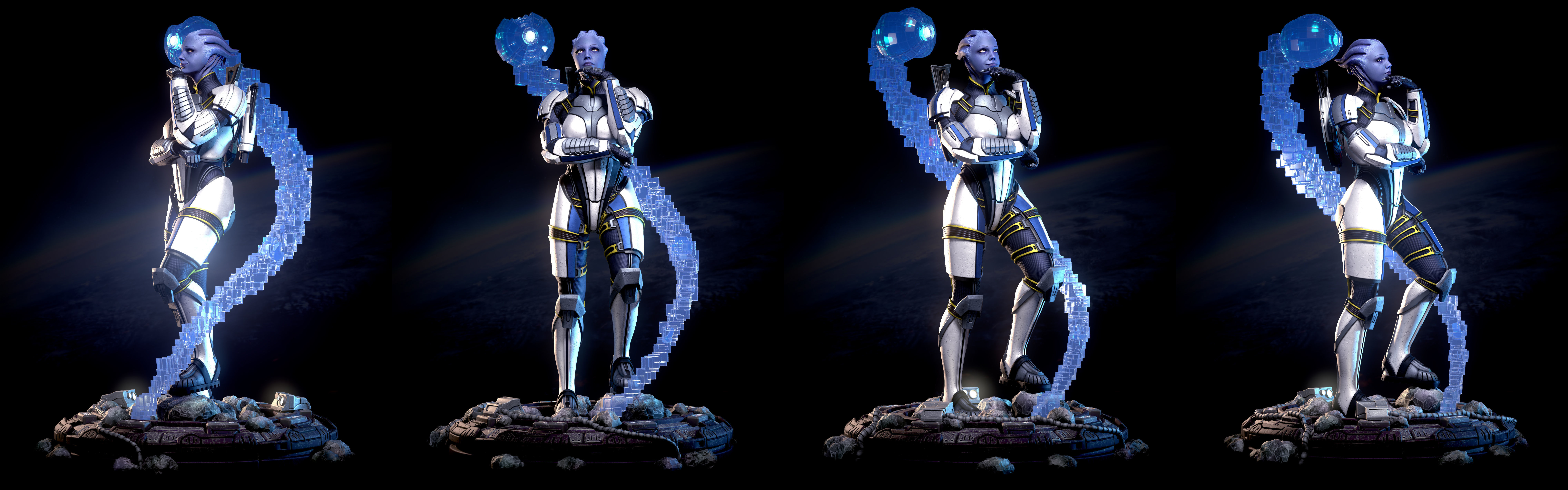 Mass Effect Fanart - Liara TSoni 3d print model Pose 2 3D print model_2