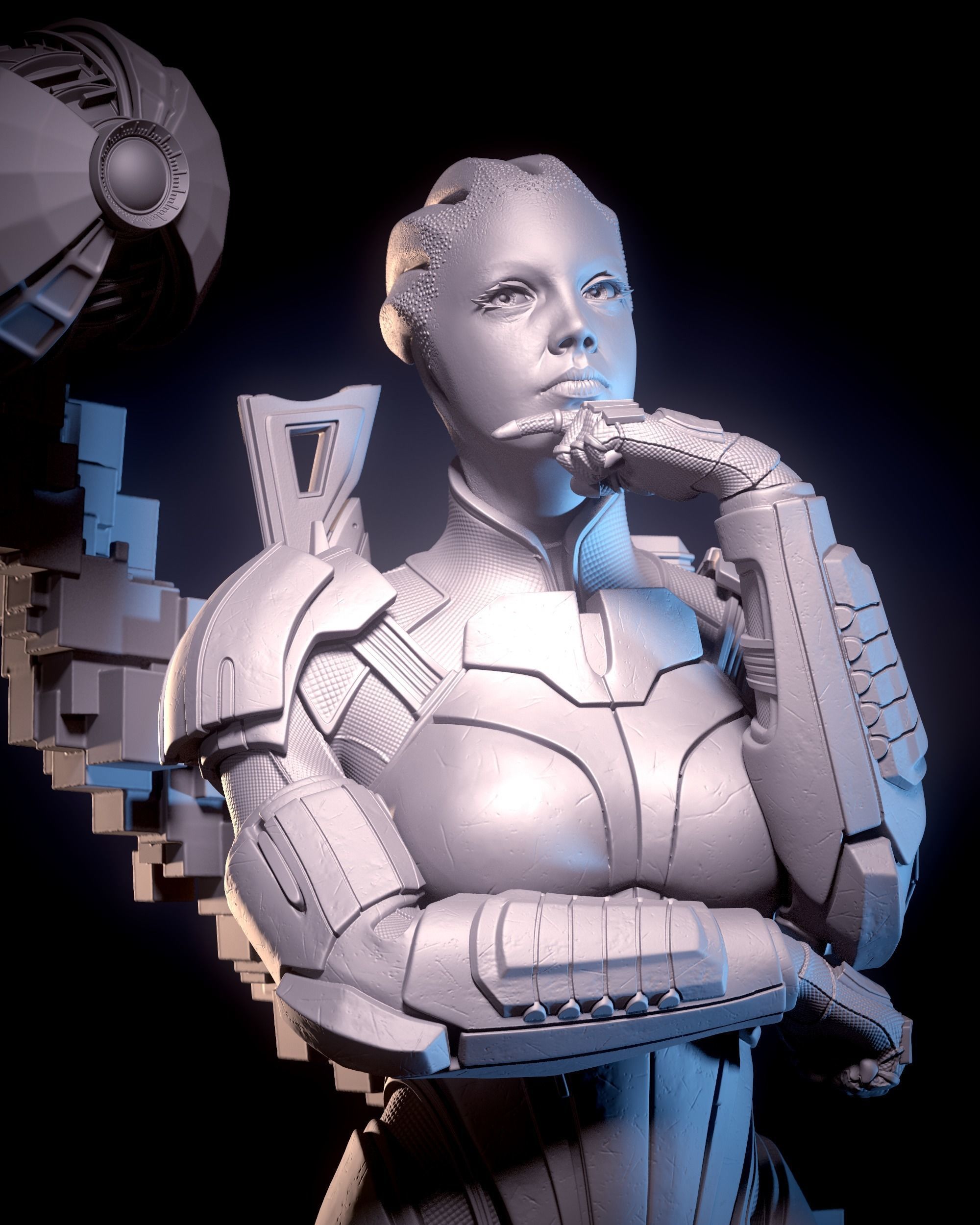 Mass Effect Fanart - Liara TSoni 3d print model Pose 2 3D print model_5