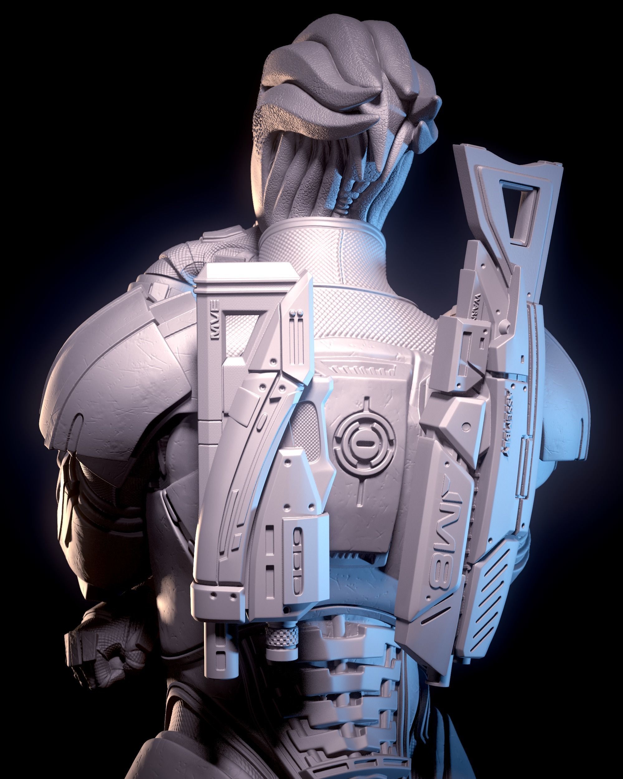 Mass Effect Fanart - Liara TSoni 3d print model Pose 2 3D print model_6