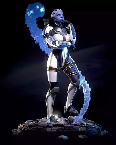 Mass Effect Fanart - Liara TSoni 3d print model Pose 2 3D print model