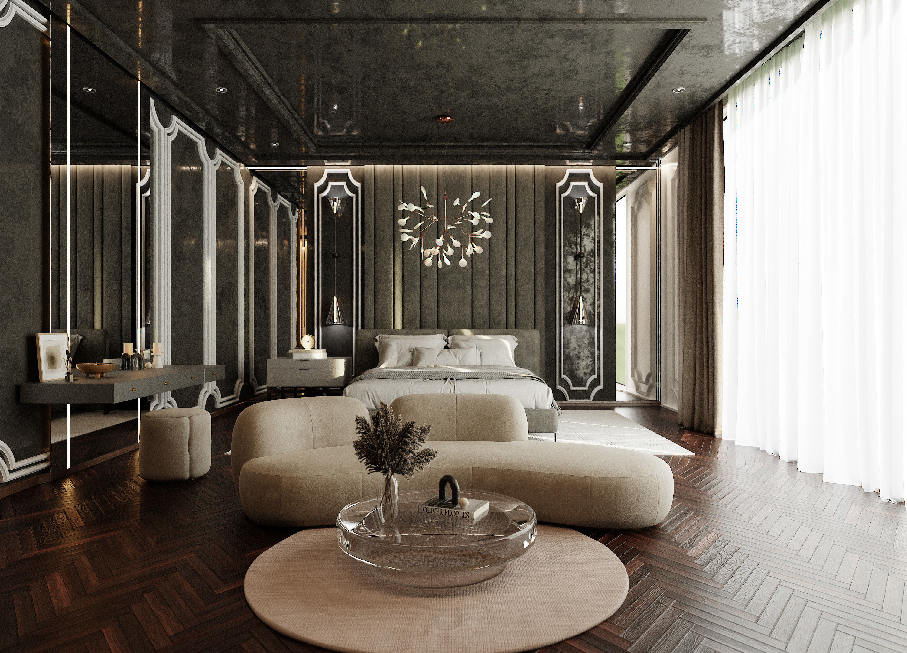 Photorealistic Interior Bedroom Scene In Native Blend File 3D model_0