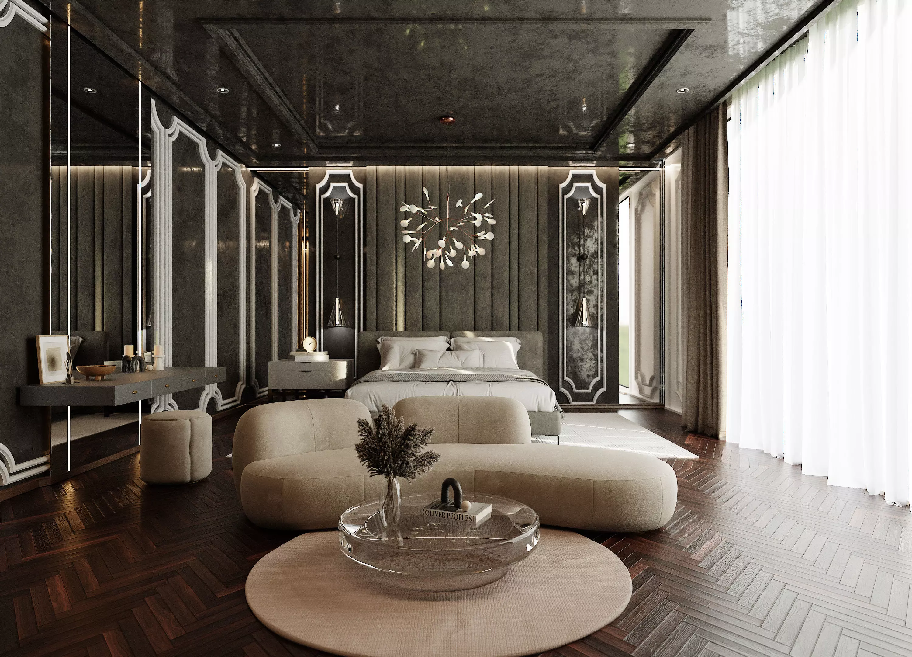 Photorealistic Interior Bedroom Scene In Native Blend File 3D model_0