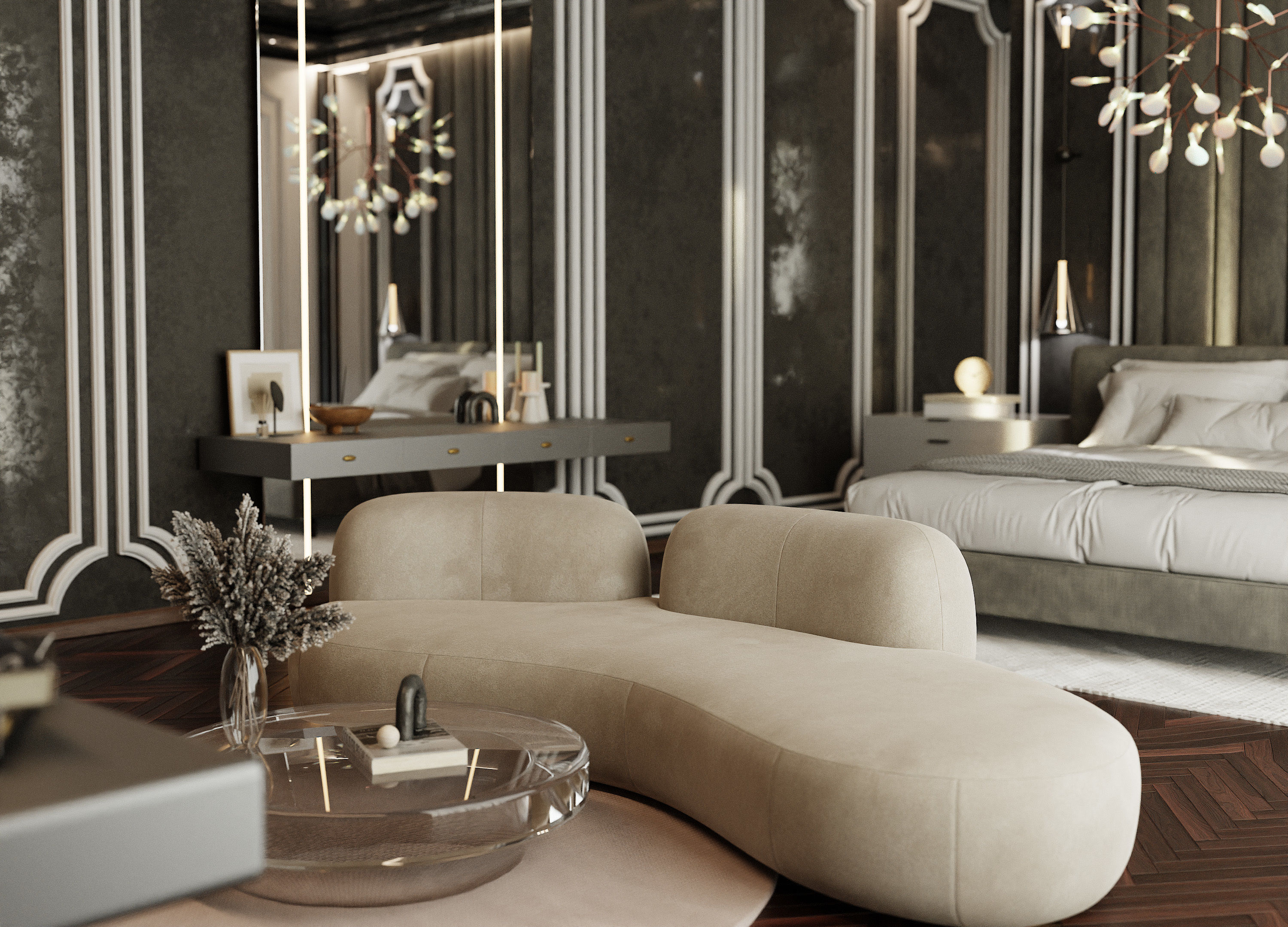 Photorealistic Interior Bedroom Scene In Native Blend File 3D model_3