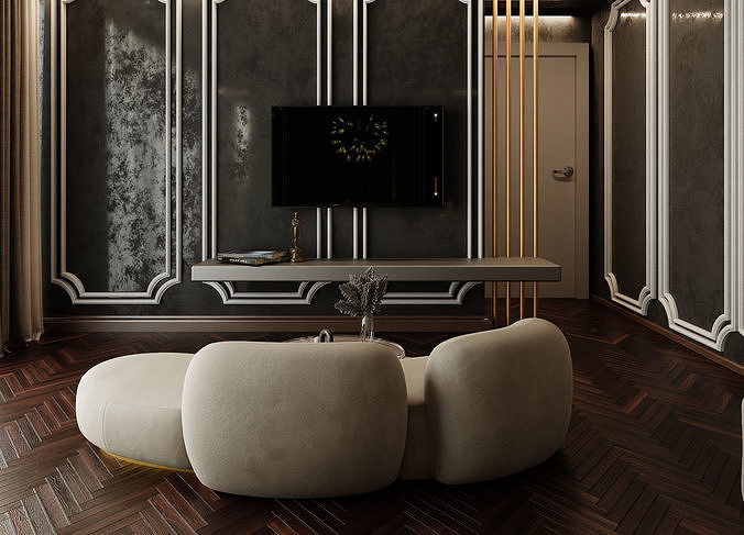 Photorealistic Interior Bedroom Scene In Native Blend File 3D model 5