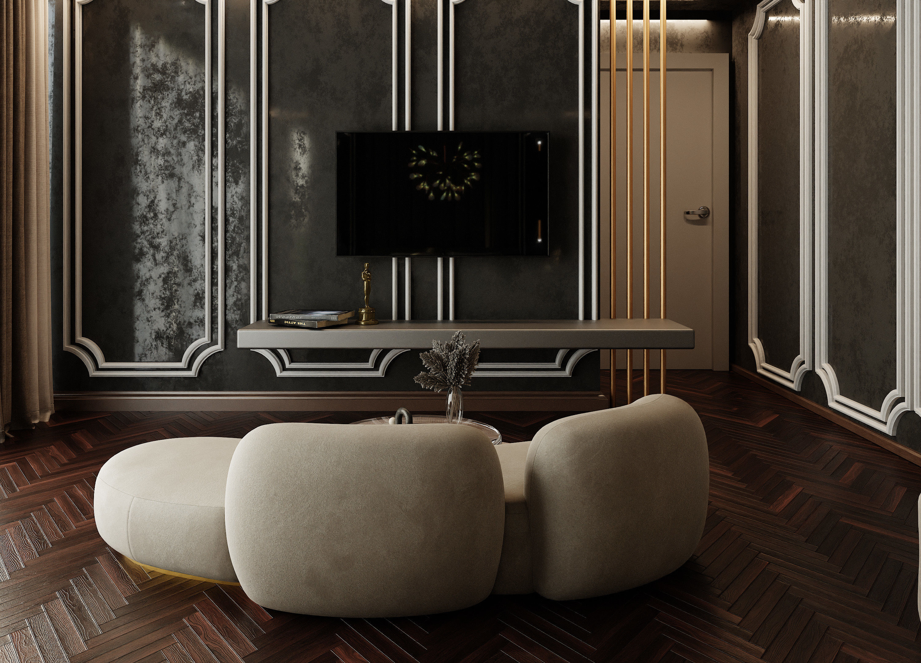 Photorealistic Interior Bedroom Scene In Native Blend File 3D model_4