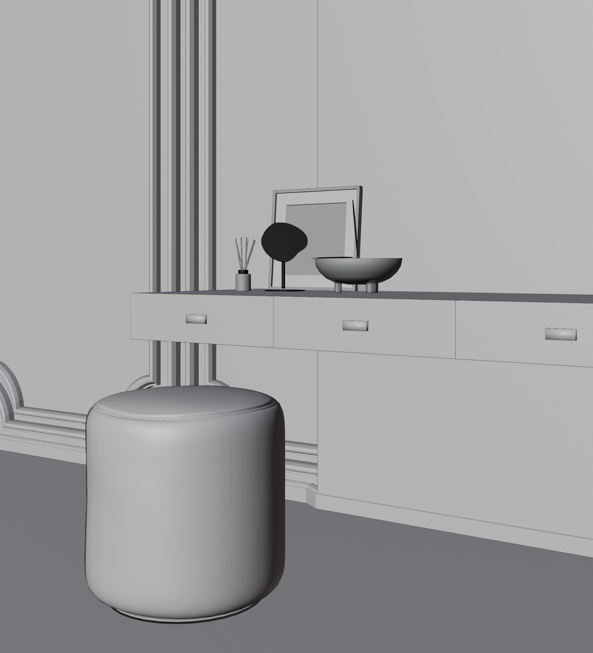 Photorealistic Interior Bedroom Scene In Native Blend File 3D model_26