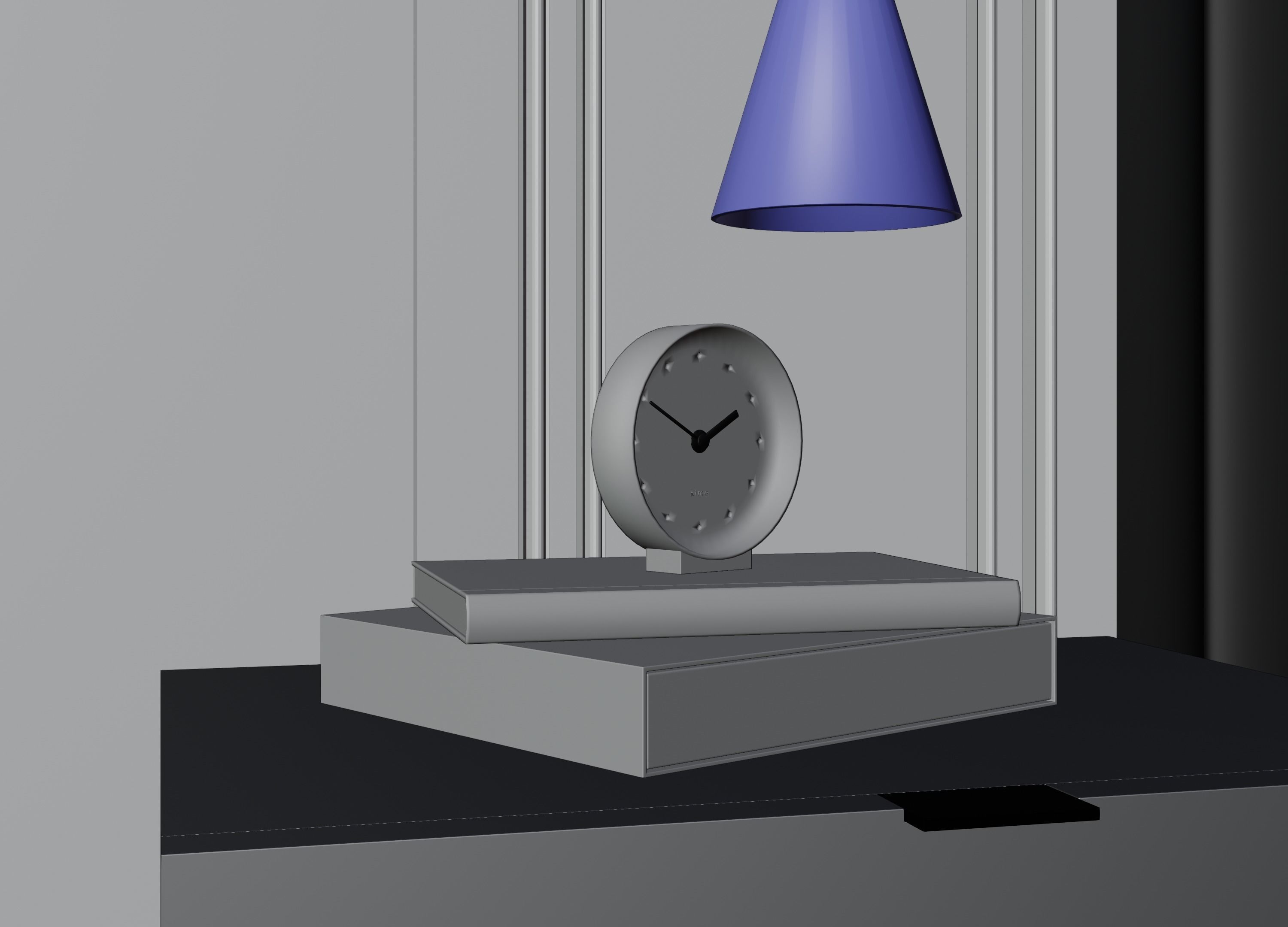 Photorealistic Interior Bedroom Scene In Native Blend File 3D model_30