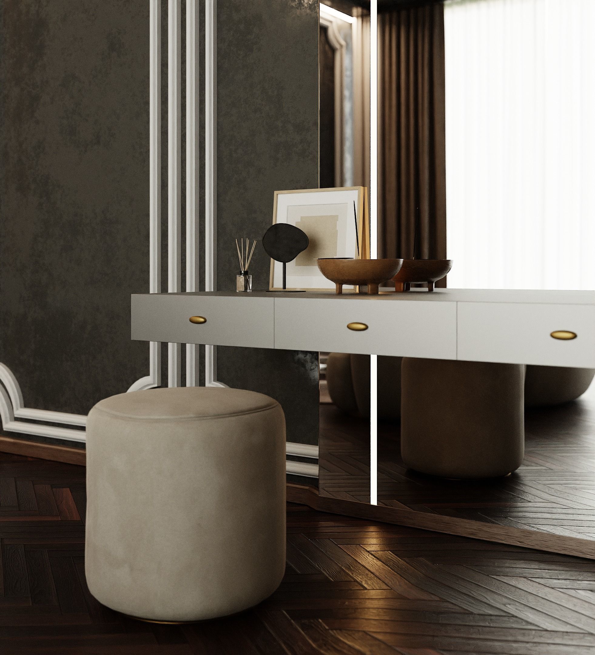 Photorealistic Interior Bedroom Scene In Native Blend File 3D model_7