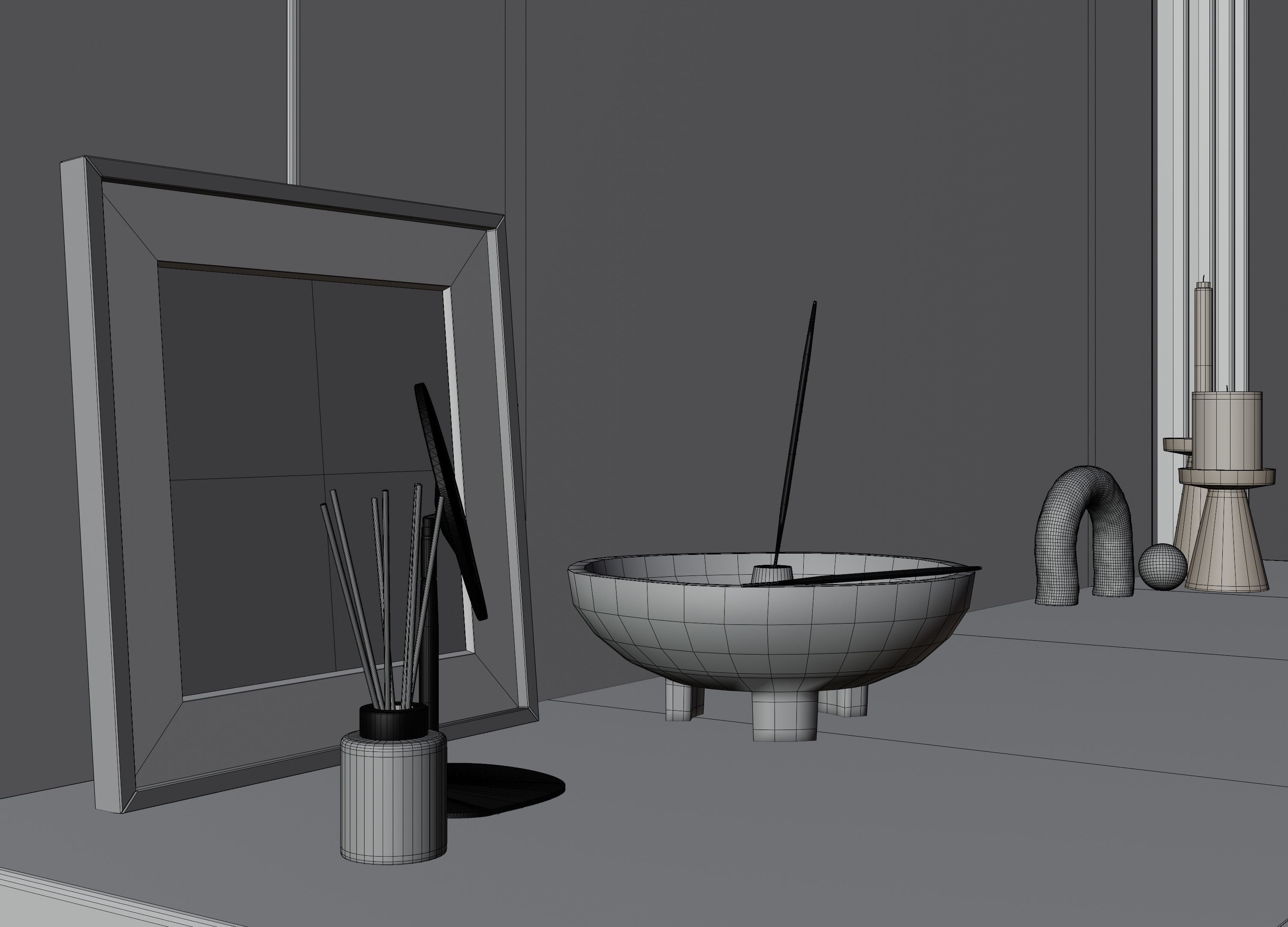 Photorealistic Interior Bedroom Scene In Native Blend File 3D model_27