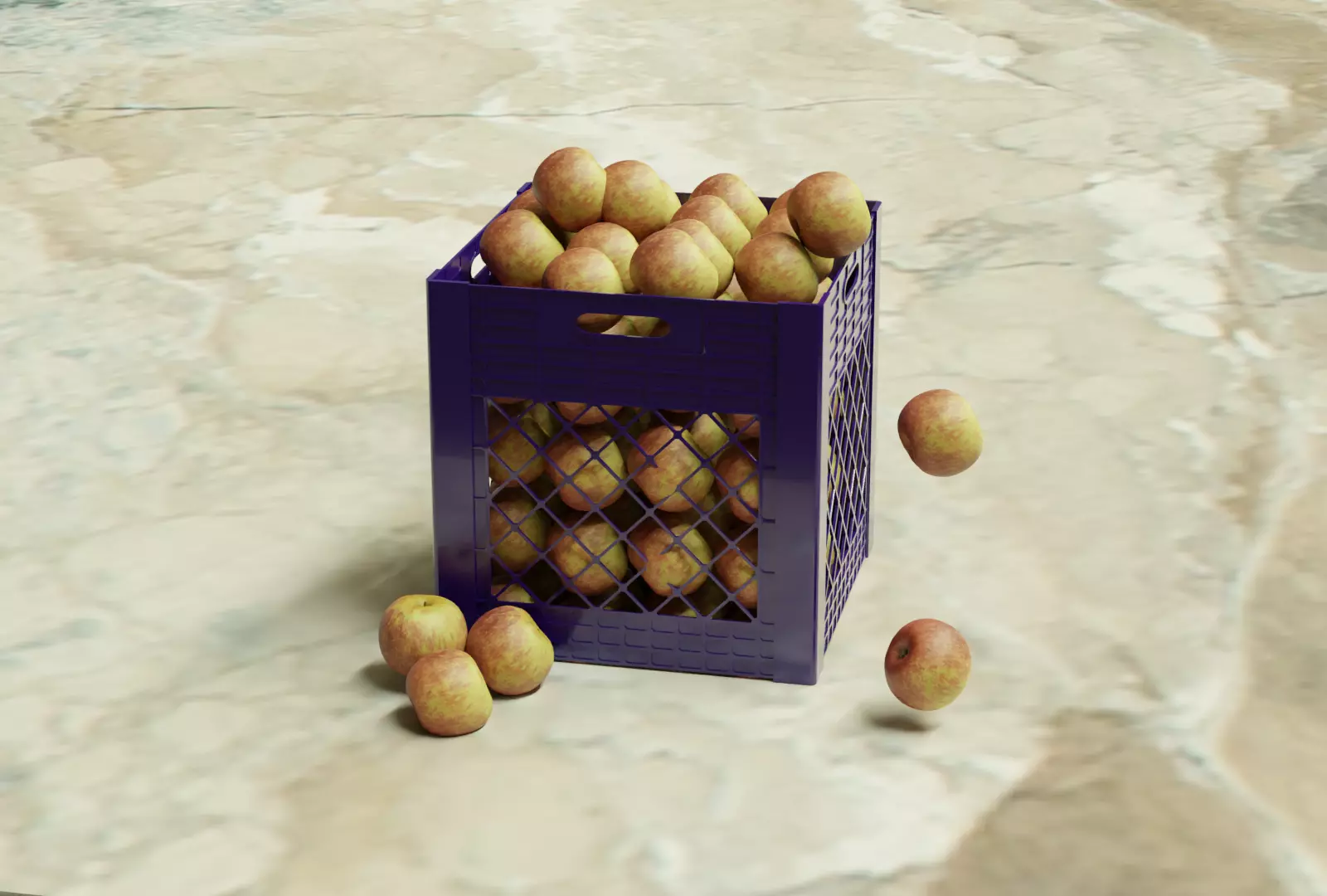 non destructive crate for game and exterior Free low-poly 3D model