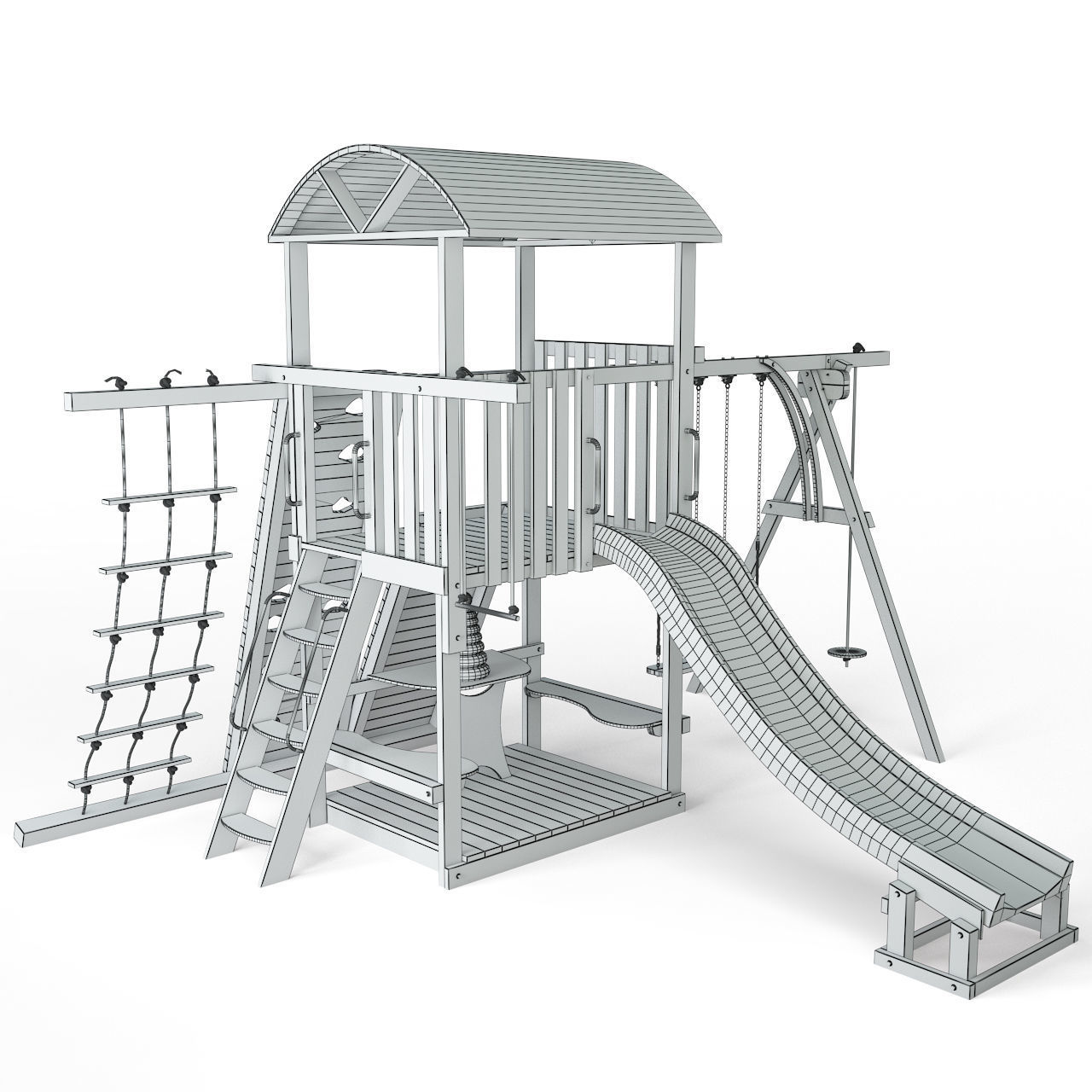 Children slide Mushroom 3D model_6