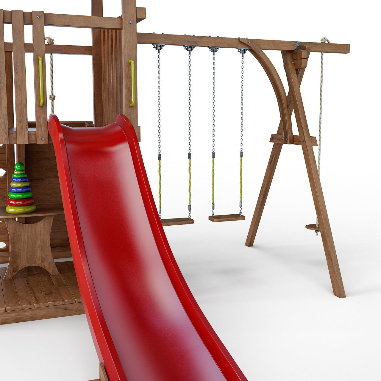 Children slide Mushroom 3D model_4