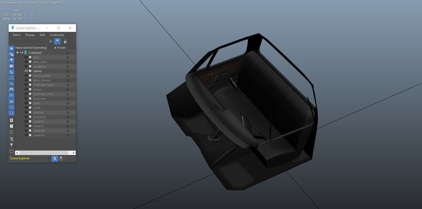 Dodge D100 utiline 1976 Low-poly 3D model_40