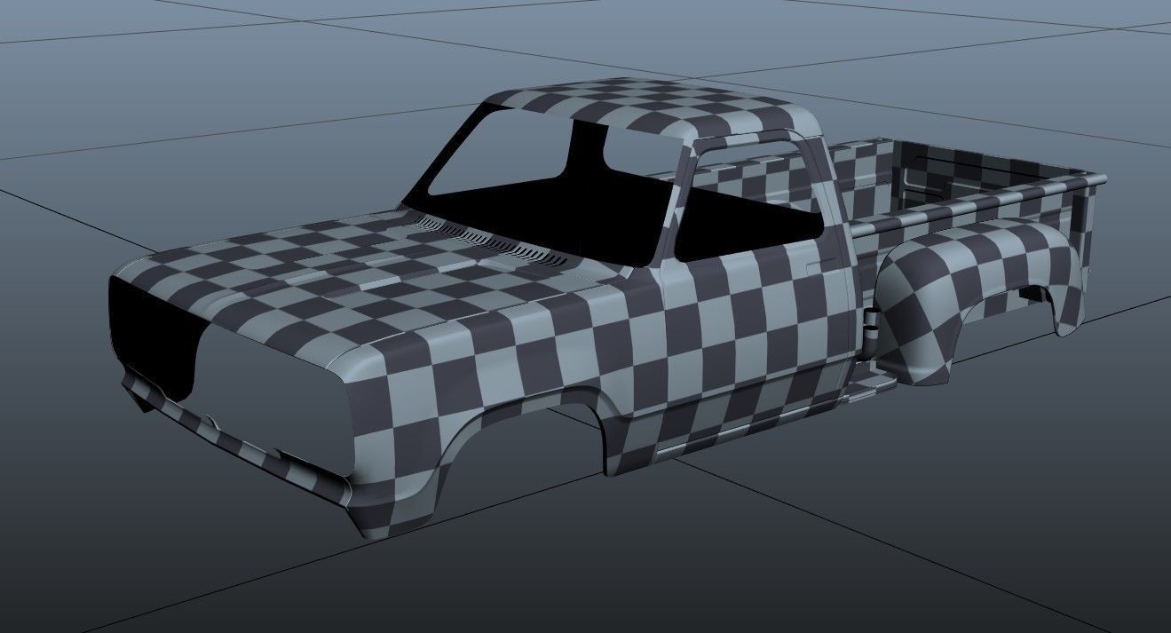 Dodge D100 utiline 1976 Low-poly 3D model_39