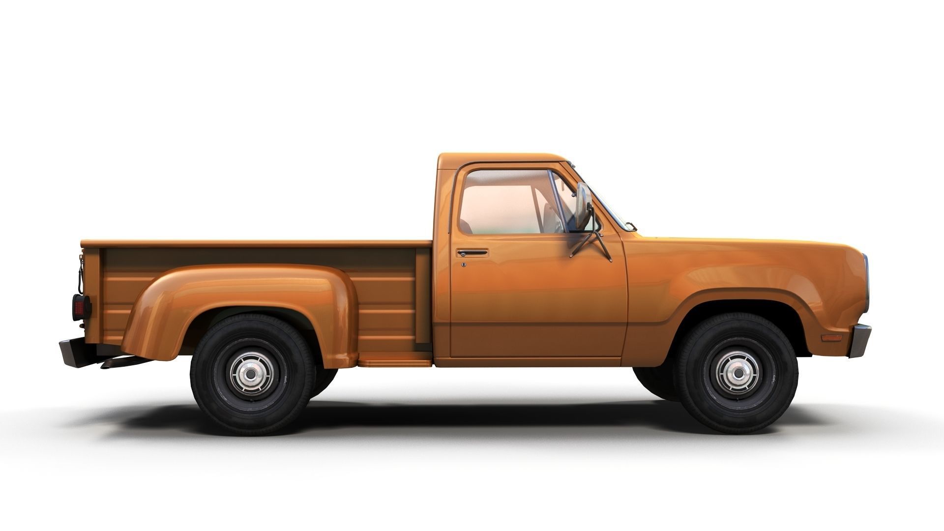 Dodge D100 utiline 1976 Low-poly 3D model_5