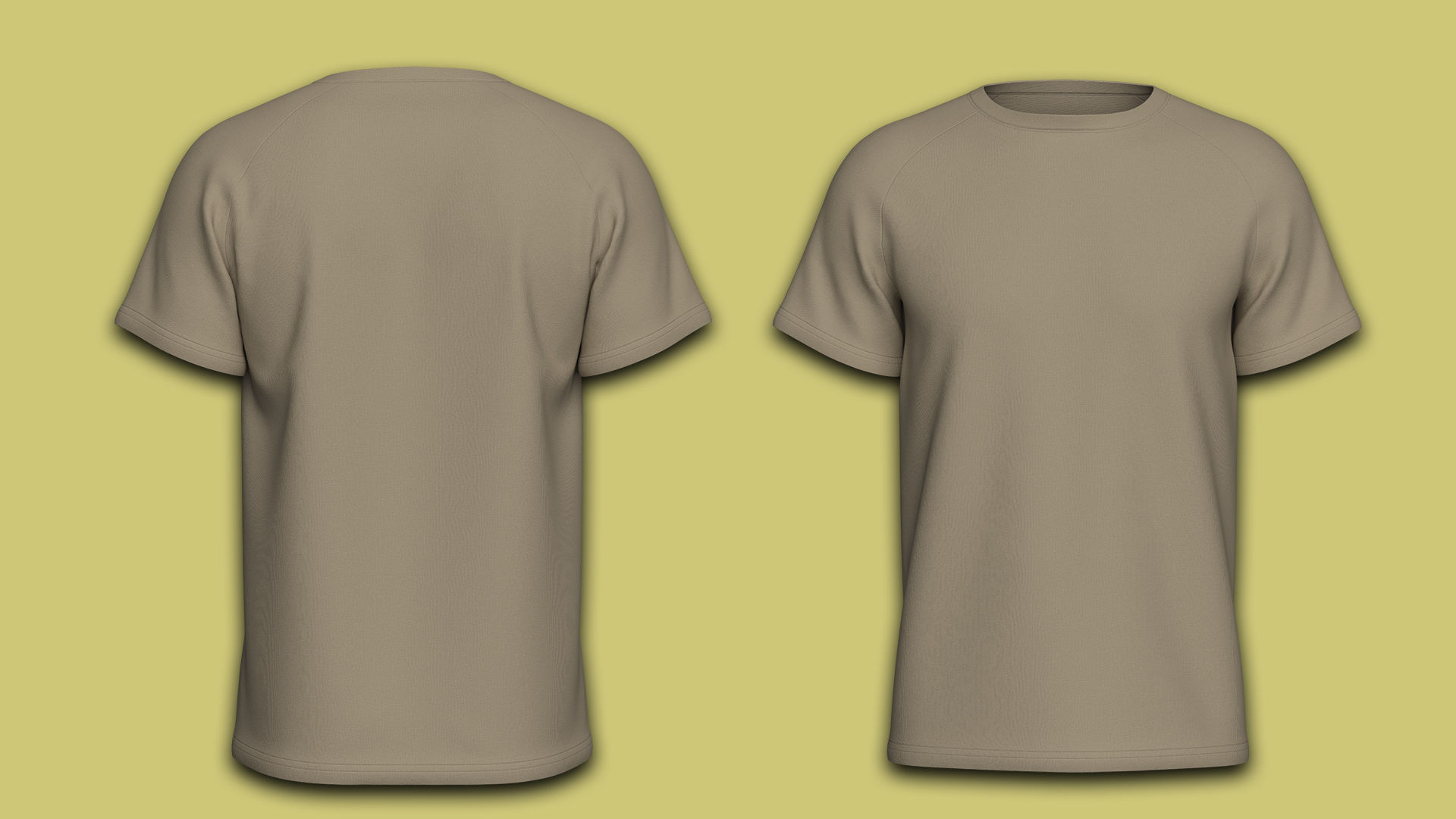 Raglan Sleeve Round Neck Tee Design 3D model_2