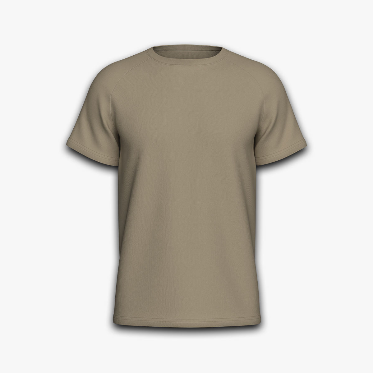 Raglan Sleeve Round Neck Tee Design 3D model_3