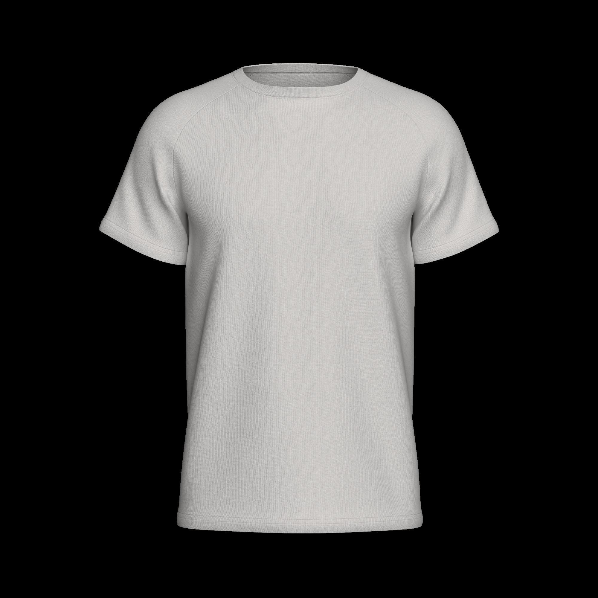 Raglan Sleeve Round Neck Tee Design 3D model_13