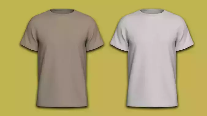 Raglan Sleeve Round Neck Tee Design 3D model