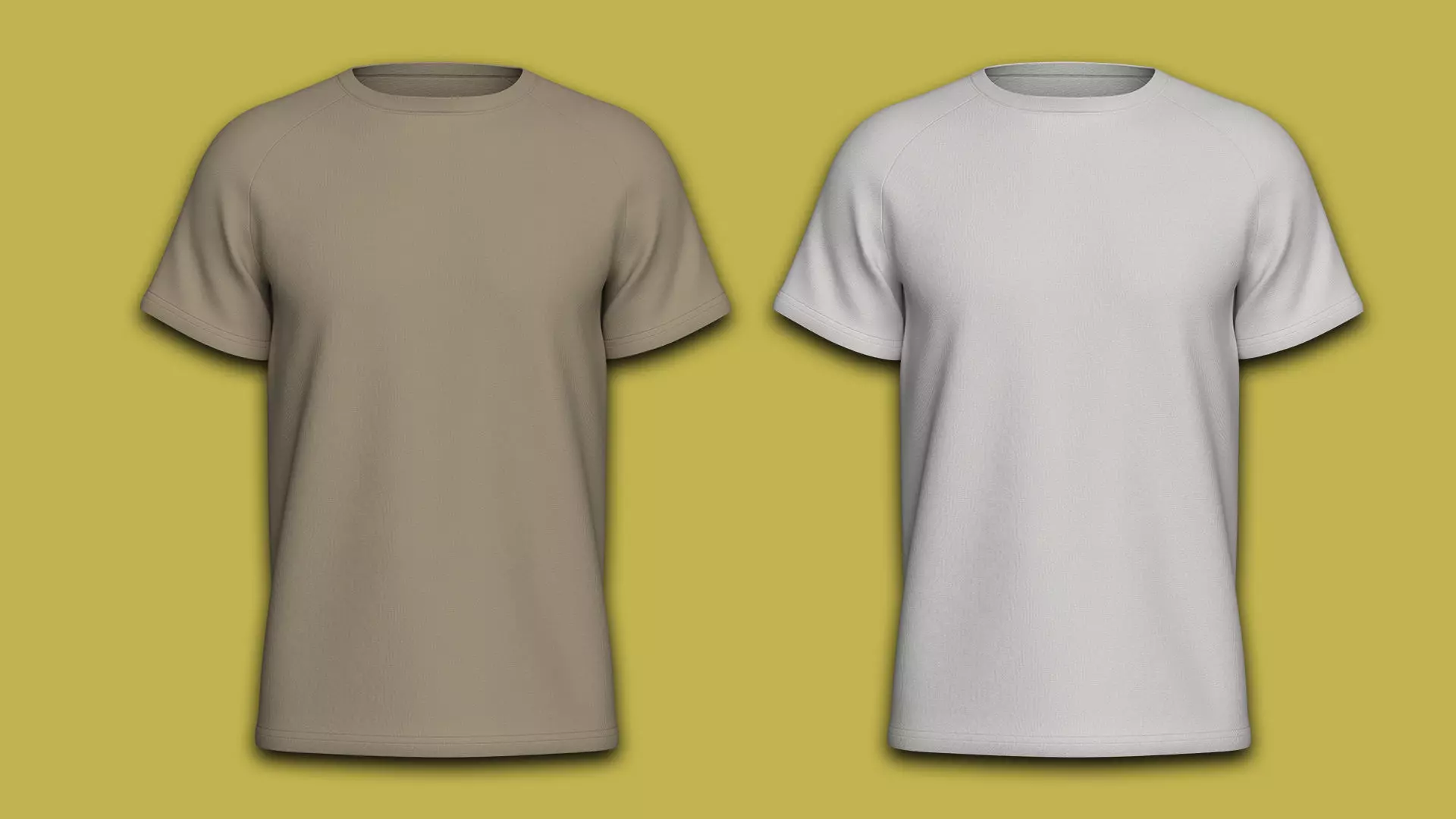 Raglan Sleeve Round Neck Tee Design 3D model_0