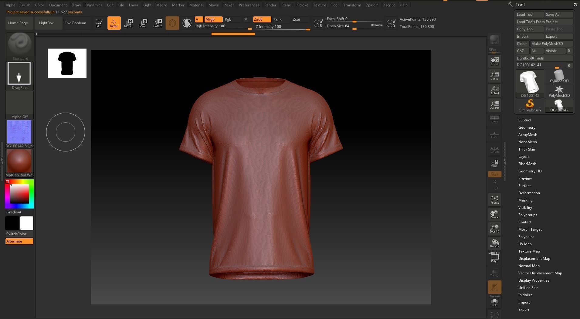 Raglan Sleeve Round Neck Tee Design 3D model_20