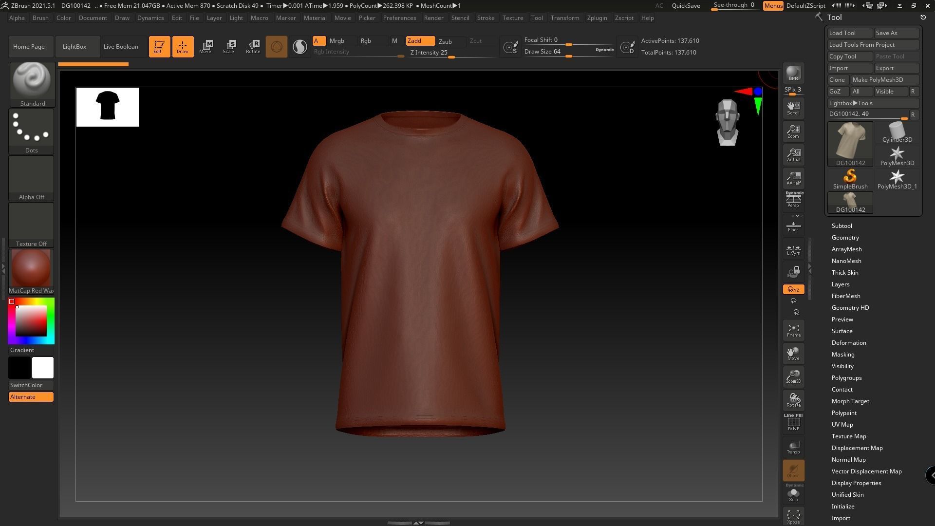 Raglan Sleeve Round Neck Tee Design 3D model_21
