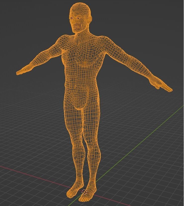 Male Basemesh 3d model 4k rendered 3D model_4