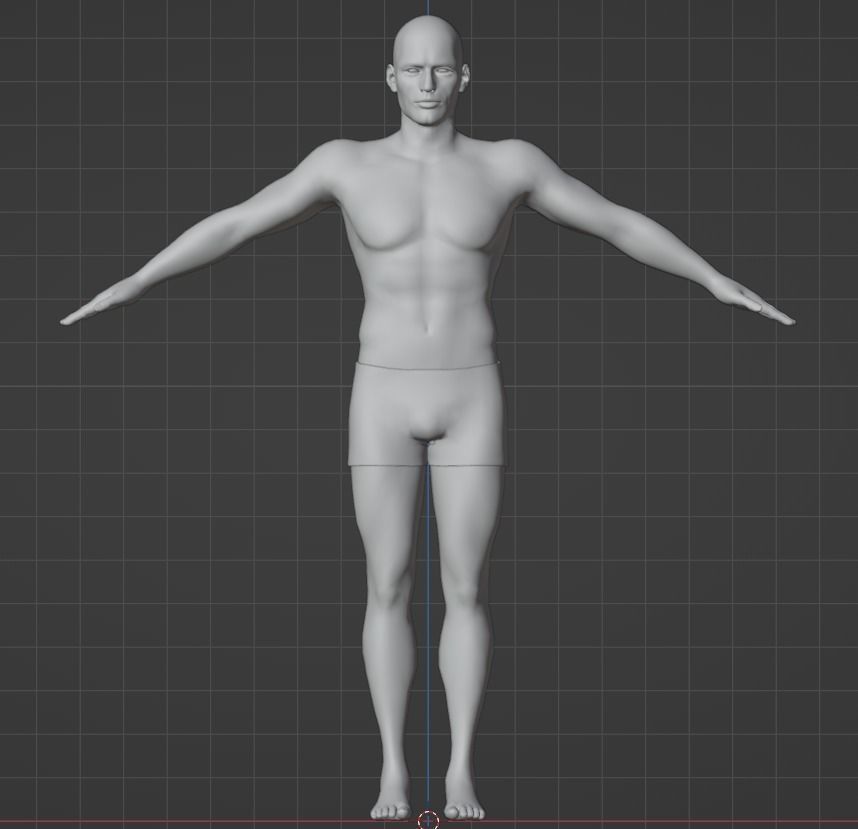 Male Basemesh 3d model 4k rendered 3D model_2