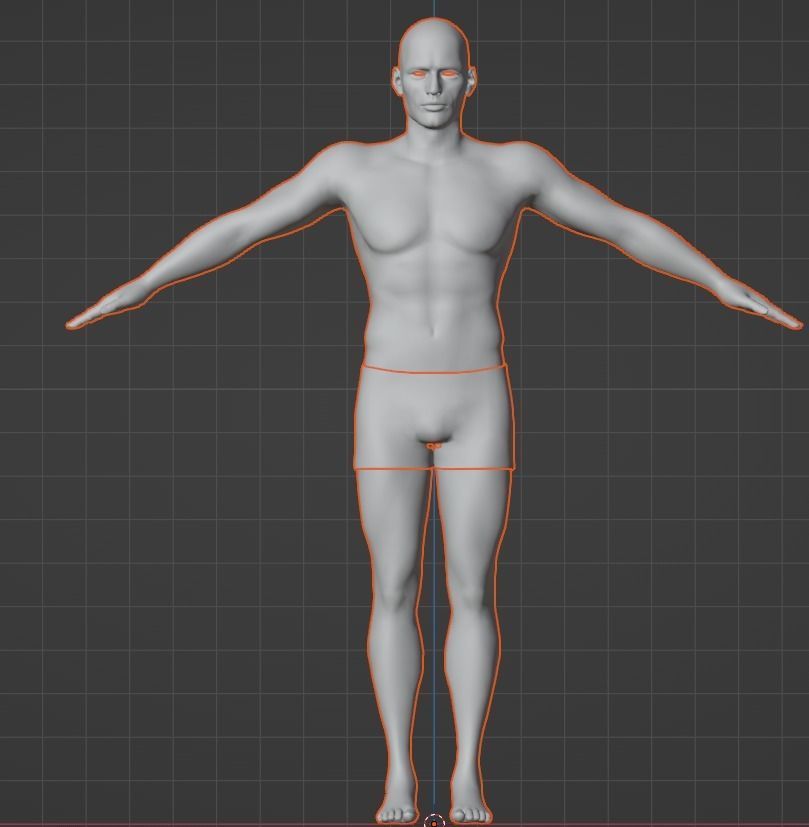 Male Basemesh 3d model 4k rendered 3D model_1