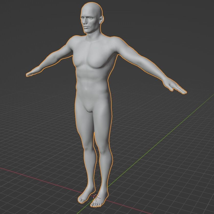Male Basemesh 3d model 4k rendered 3D model_3