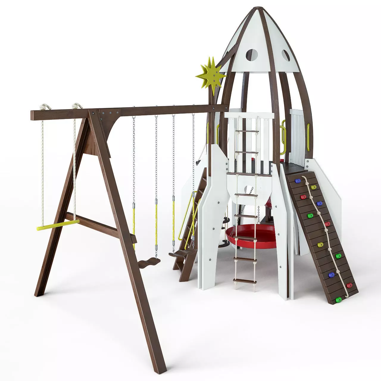 Children slide Rocket 3D model_0